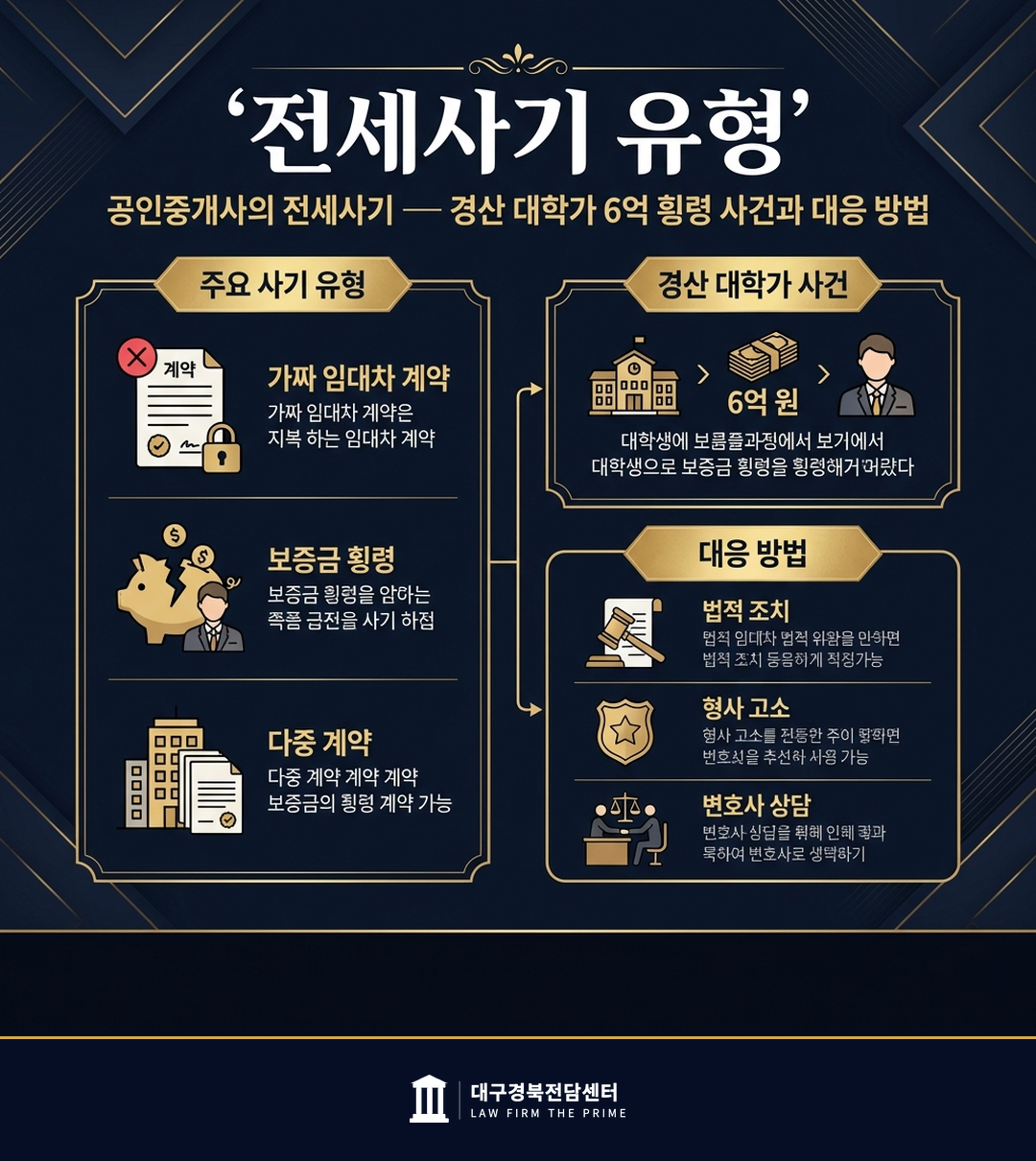 공인중개사의 전세사기 — 경산 대학가 6억 횡령 사건과 대응 방법 - 법무법인 더프라임 대구경북전담센터