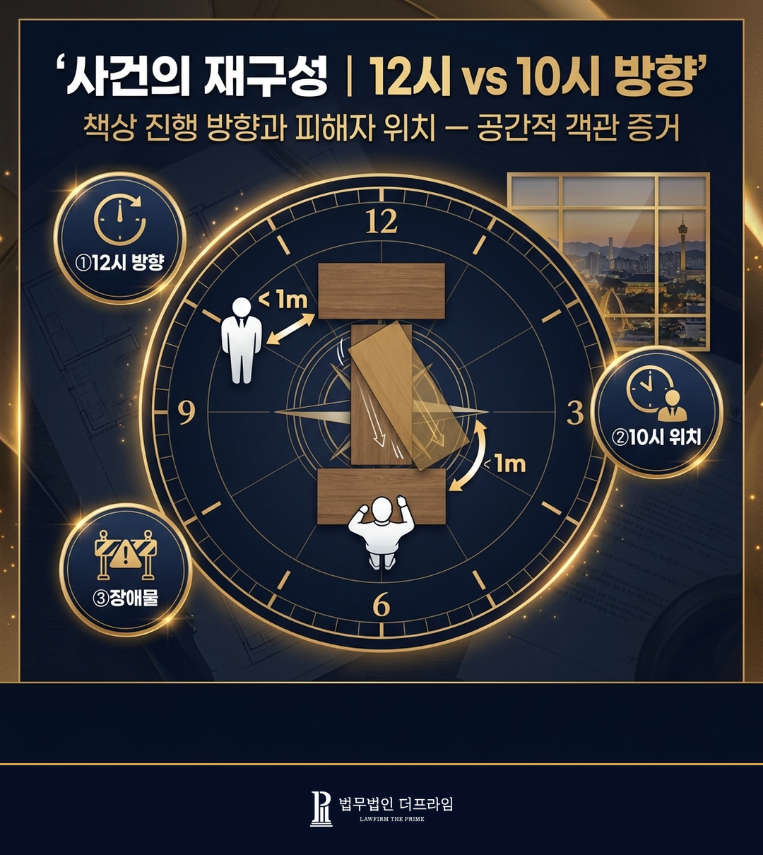 회의실 책상 뒤엎은 사건 12시 10시 방향 도해
