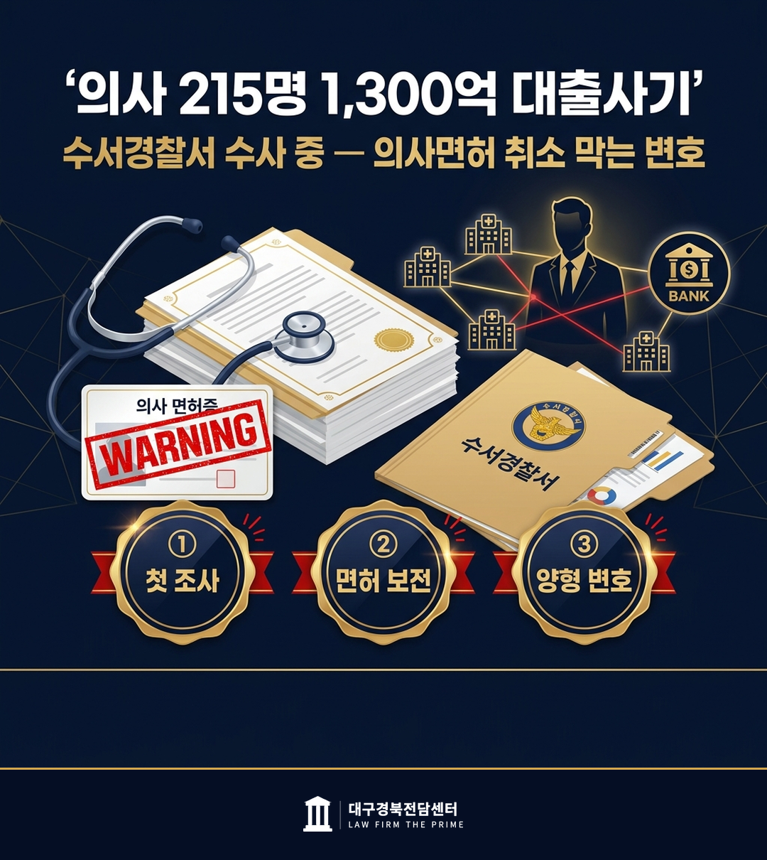 대구 의사 1300억 대출사기 수서경찰서 수사 의사면허 취소