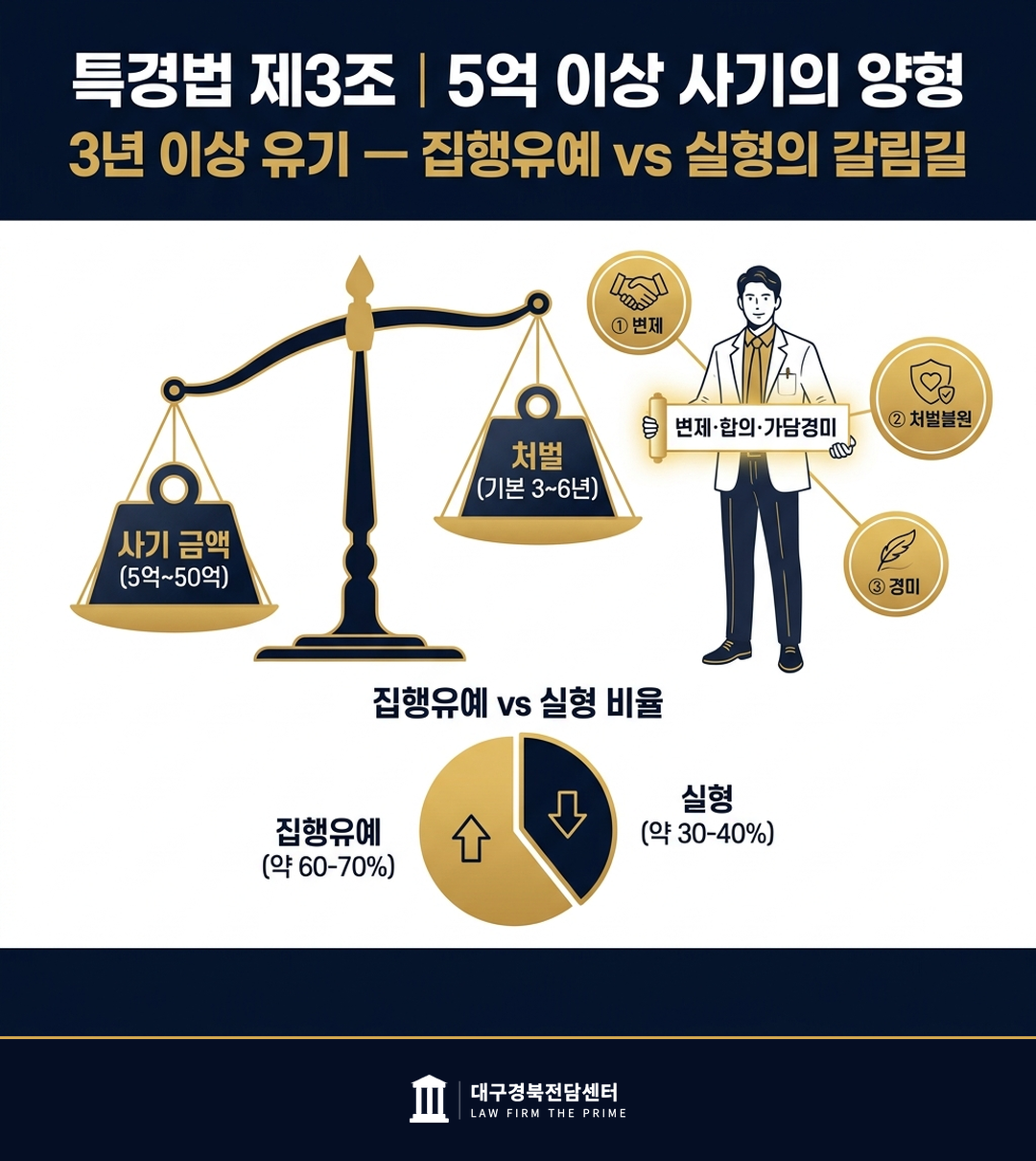 특경법 사기 5억 이상 의사 양형 집행유예 갈림길