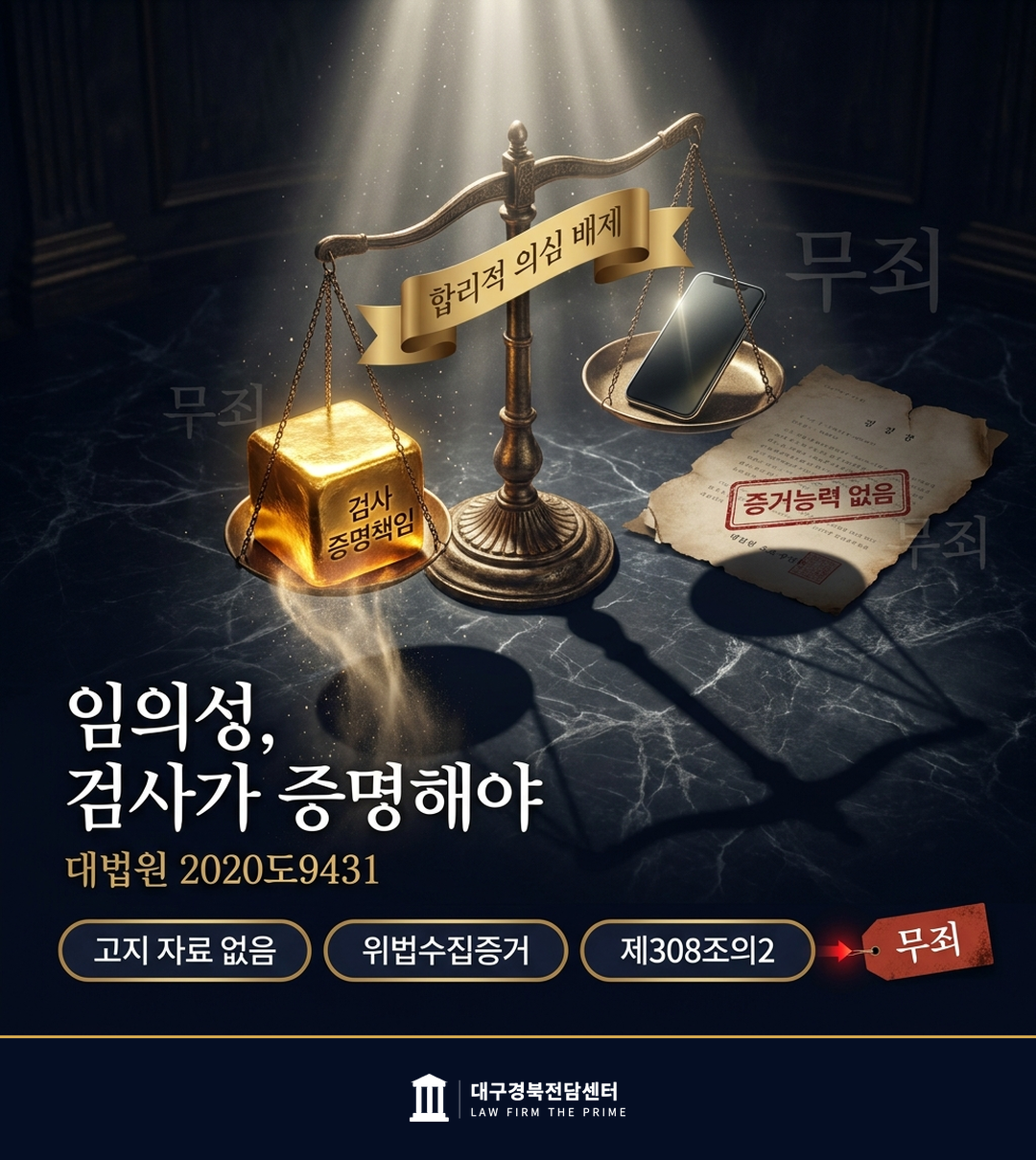 임의제출 임의성 증명책임 검사 대법원 2020도9431 위법수집증거 무죄